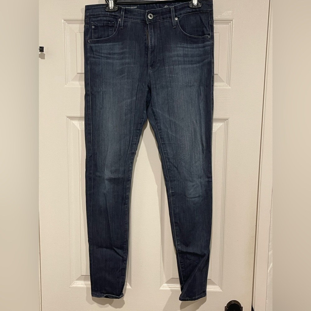 AG Dark Wash Denim - Farrah High-Rise Skinny, Size 29